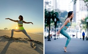 mulheres praticando yoga