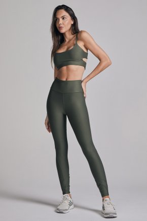 01 conjunto top pump legging sport green army