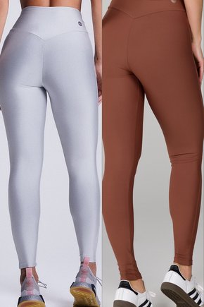 01 kit legging sensation prata iced glow e chocolate