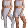 01 kit top intense shorts sport legging sensation prata iced glow